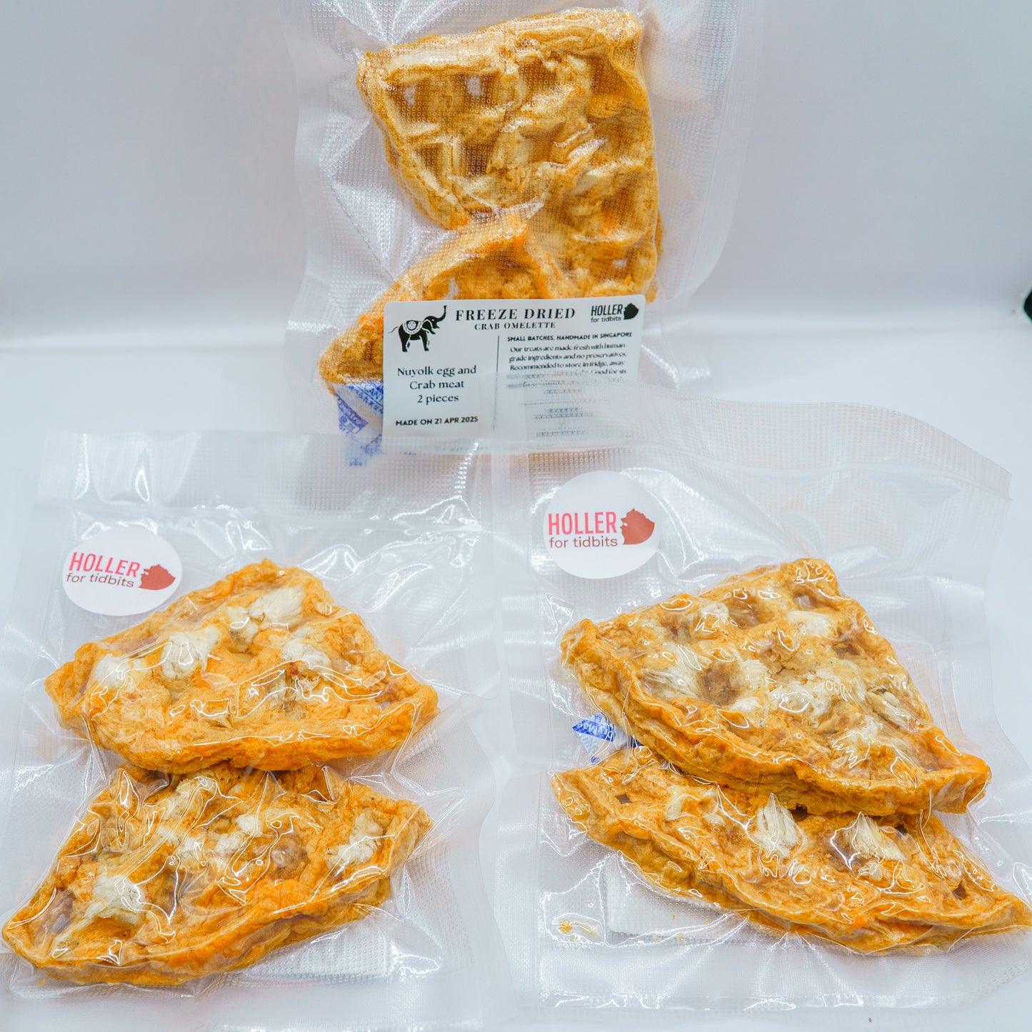 Crabmeat Omelette (waffle shape)