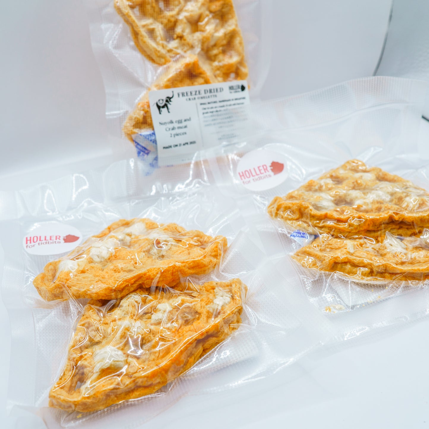 Crabmeat Omelette (waffle shape)
