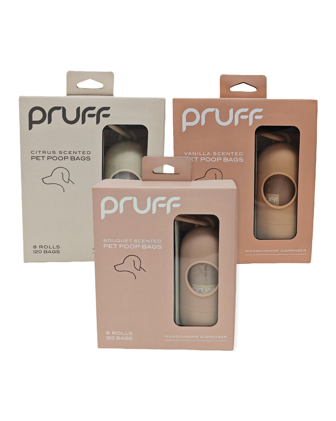 Pruff Scented Poop Bags with Holder