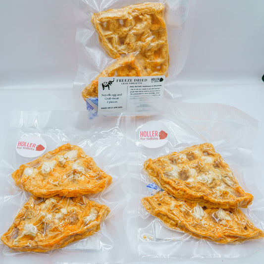 Crabmeat Omelette (waffle shape)